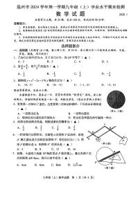 浙江省温州市2024-2025学年九年级上学期期末统考数学试卷（含答案）