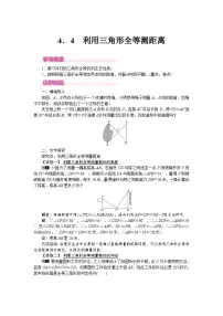 初中数学北师大版(2024)七年级下册(2024)4 利用三角形全等测距离教学设计及反思
