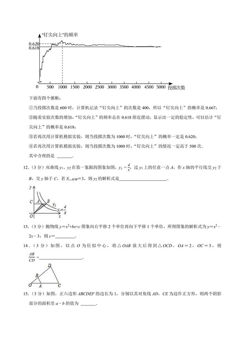 2024~2025学年湖南省长沙市九年级下开学考数学试卷(含答案)第3页