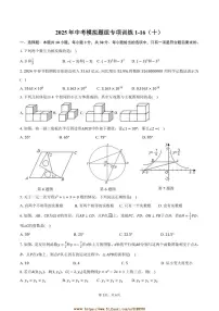 2025年河南省郑州市九年级下(一)月考考前模拟卷数学试卷(十)(含答案)