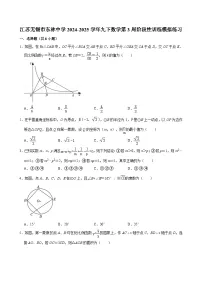 江苏无锡市东林中学2024-2025学年九下数学第3周阶段性训练模拟练习【含答案】