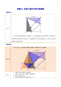 中考数学难点突破与经典模型精讲练(全国通用)专题02全等三角形中的半角模型(原卷版+解析)