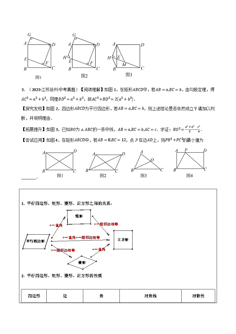 中考数学二轮复习讲练测(全国通用)中考大题05四边形的证明与计算问题(9大题型)(原卷版+解析)第3页