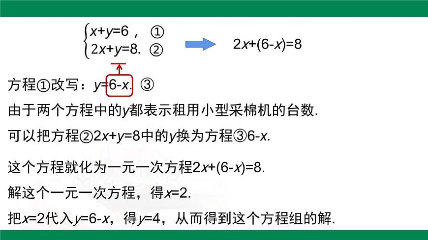 10.2.1 代入消元法(第1课时)课件2024-2025学年人教版七年级数学下册第7页