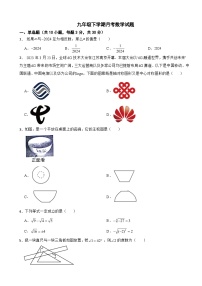 湖北省随州市2025年九年级下学期月考数学试题含答案