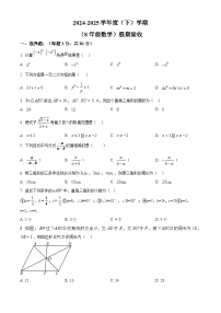 黑龙江省哈尔滨松雷中学2024—2025学年八年级下学期开学数学试卷 （原卷版+解析版）
