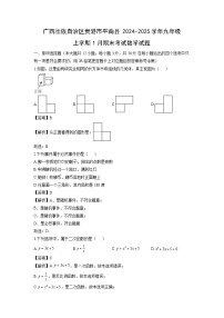 广西壮族自治区贵港市平南县2024-2025学年九年级上学期1月期末考试数学试卷（解析版）