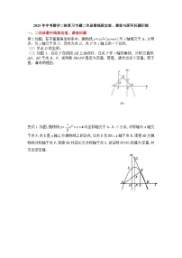 2025年中考数学二轮复习专题二次函数线段定值、最值与面积问题训练