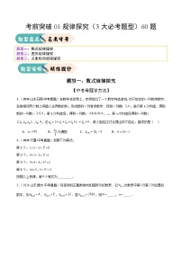 考前突破01規(guī)律探究（3大必考題型）-2025年中考數(shù)學(xué)一輪知識梳理（試題含講義）