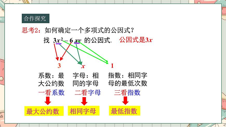 人教版 八年級數(shù)學(xué)上 14.3.1因式分解---提公因式法 課件第8頁