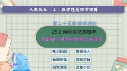 人教版數學九年級上冊 25.2 第2課時 用畫樹狀圖法求概率  課件