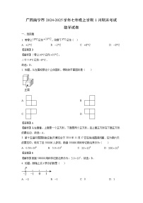 2024~2025学年广西南宁市七年级上学期1月期末考试数学试卷（解析版）