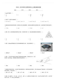 2024～2025学年江苏常州初三(上)期末数学试卷(含解析)