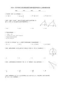 2024～2025学年江苏无锡滨湖区无锡外国语学校初三(上)期末数学试卷(含解析)
