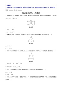 中考数学【二轮复习】精品讲义试卷巩固集训(三) 三角形