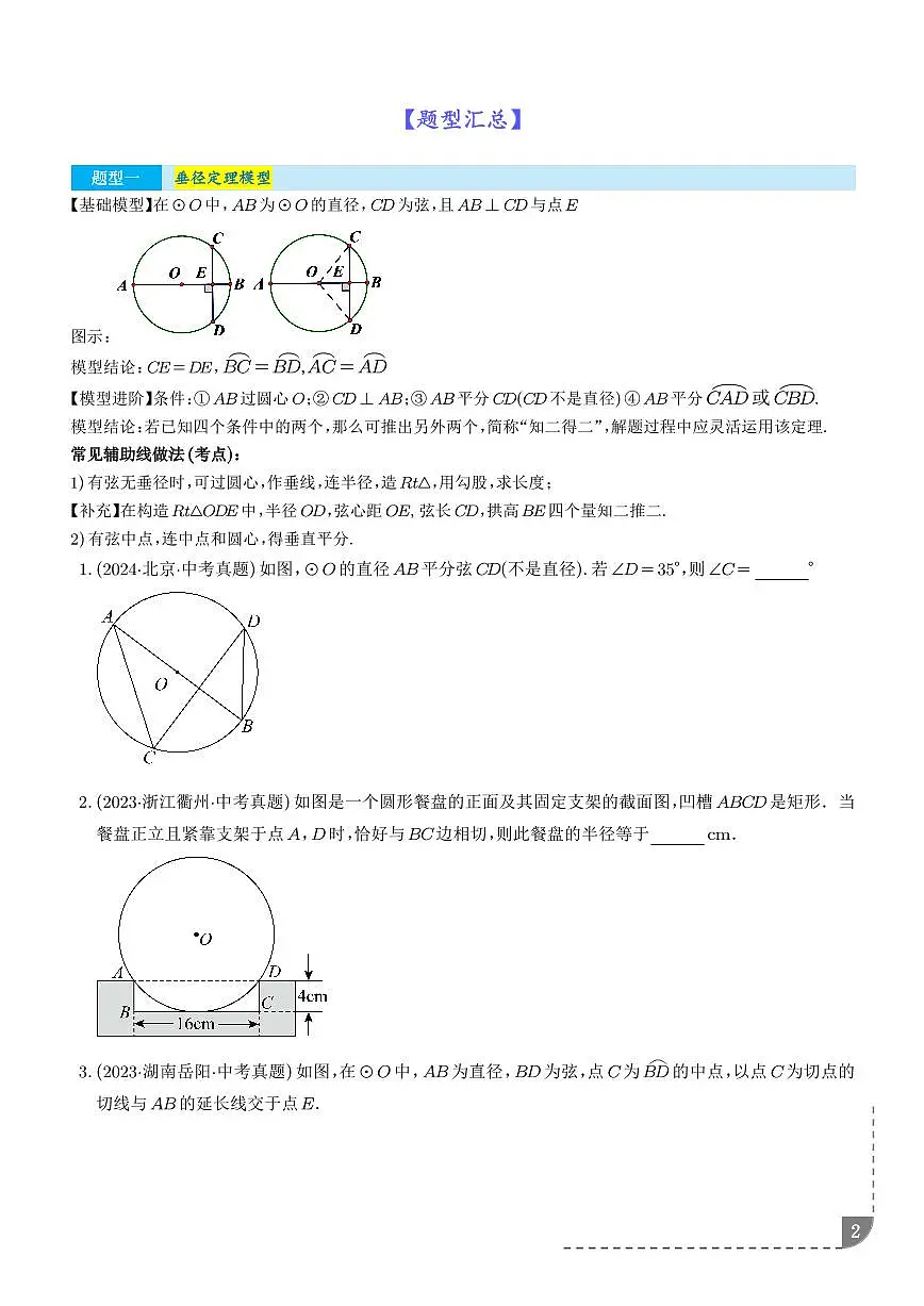 重难点10 几何热考题四 圆热考模型(学生版)第2页