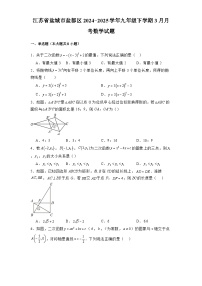 江苏省盐城市盐都区2024-2025学年九年级下学期3月月考 数学试题(含解析)