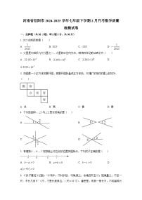 河南省信阳市2024-2025学年七年级下册2月月考数学质量检测试卷（附答案）