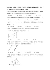 2025届广东省初中学业水平考中考数学试模拟检测试卷(一模)(附答案)