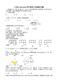 江岸区2023-2024学年九年级下学期四月调考数学试题（word版）
