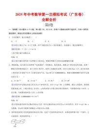 2025年中考数学一模试卷(广东卷)(全解全析)