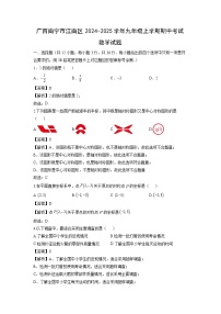 广西南宁市江南区2024-2025学年九年级上学期期中考试数学试卷（解析版）