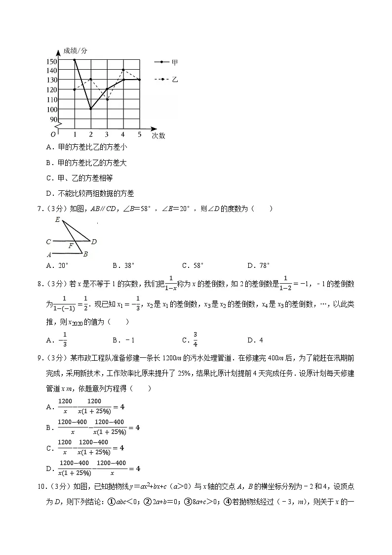 2025年辽宁省中考数学预测试卷附答案第2页
