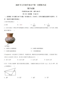 2025年3.17济南市历下区九年级数学中考一模试题（含答案）