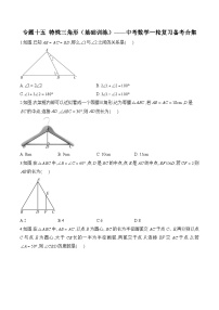 中考数学一轮复习备考专题15：特殊三角形（基础训练）