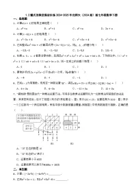 七年级下册（2024）整式的乘法达标测试