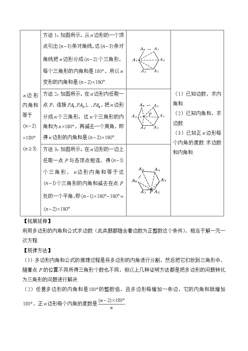 中考数学一轮复习备考知识清单18 多边形和平行四边形第2页