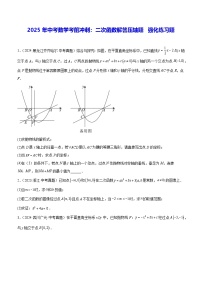 2025年中考数学考前冲刺：二次函数解答压轴题 强化练习题（含答案解析）