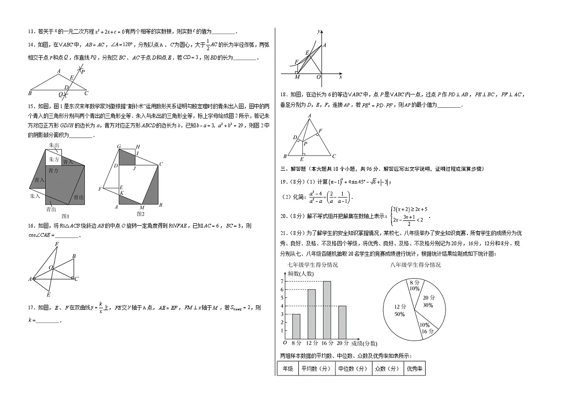数学(扬州卷)(考试版A3)第2页