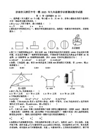 2025年济南天桥区九年级中考数学一模考试试题（含答案）