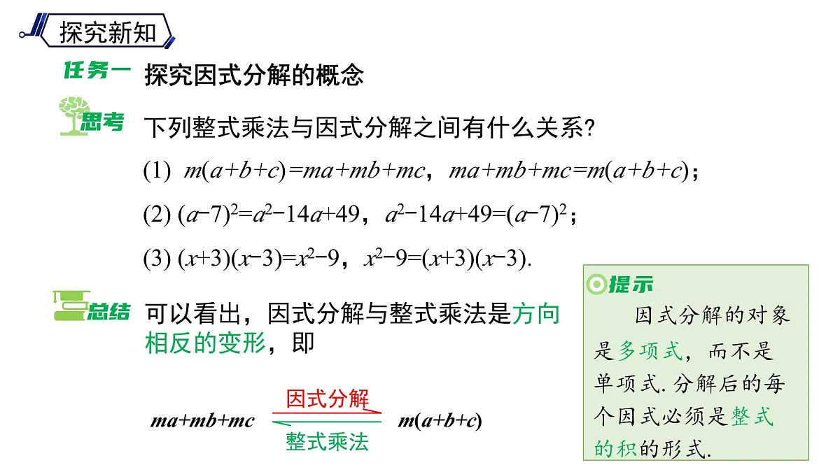 《8.4.1 提公因式法》课件 数学沪科版(2024)七年级下册第7页