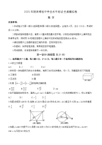 2025年陕西省初中学业水平考试全真模拟卷-数学