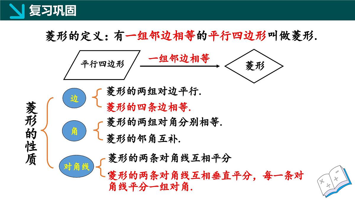 5.2.2 菱形的判定(同步课件) 2025学年八年级数学下册同步精品课堂(浙教版)第3页