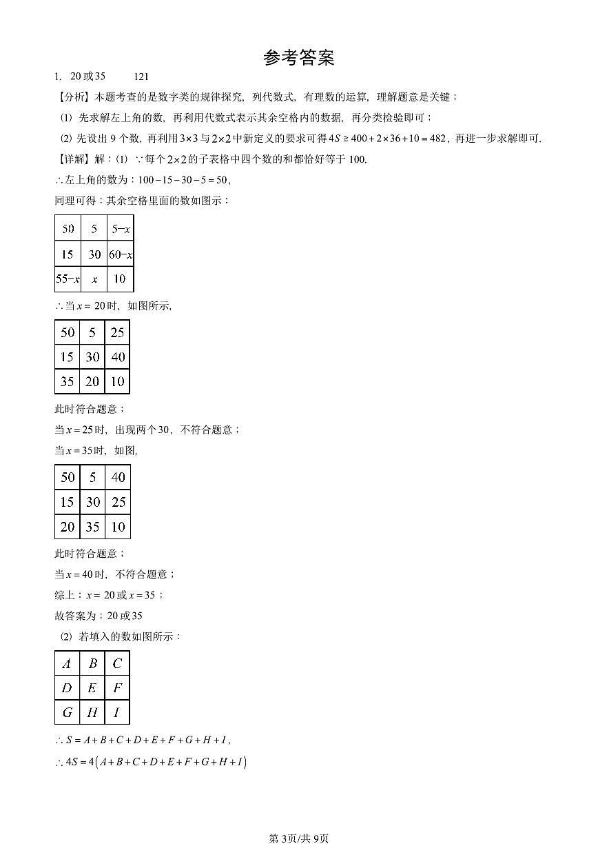 2024北京重点校初一(上)期中真题数学汇编:等式和方程(京改版)(填空题)2第3页