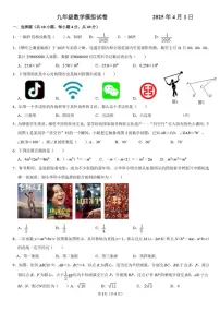 2025年济南市市中区实验初级中学初三数学一模试题及其答案解析