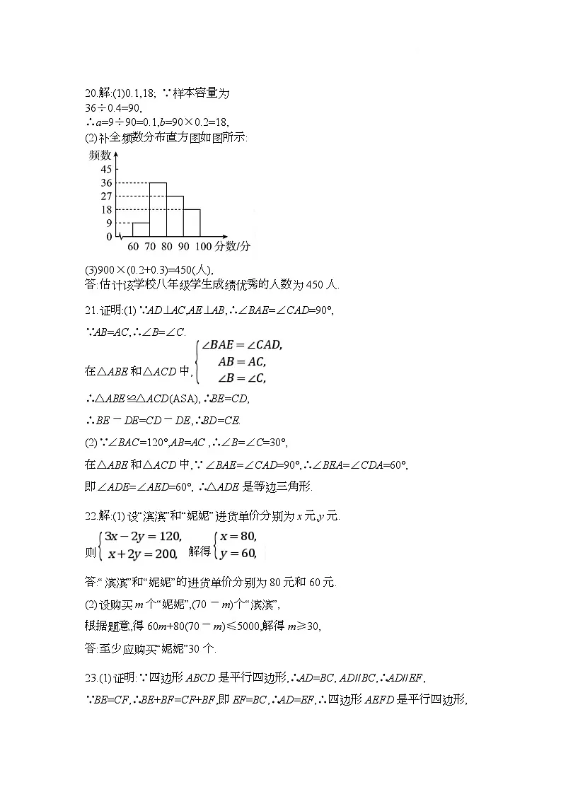 2025年长沙市中考数学适应性试卷(三) 2025年 中考适应性试卷 数学(3)参考答案第2页