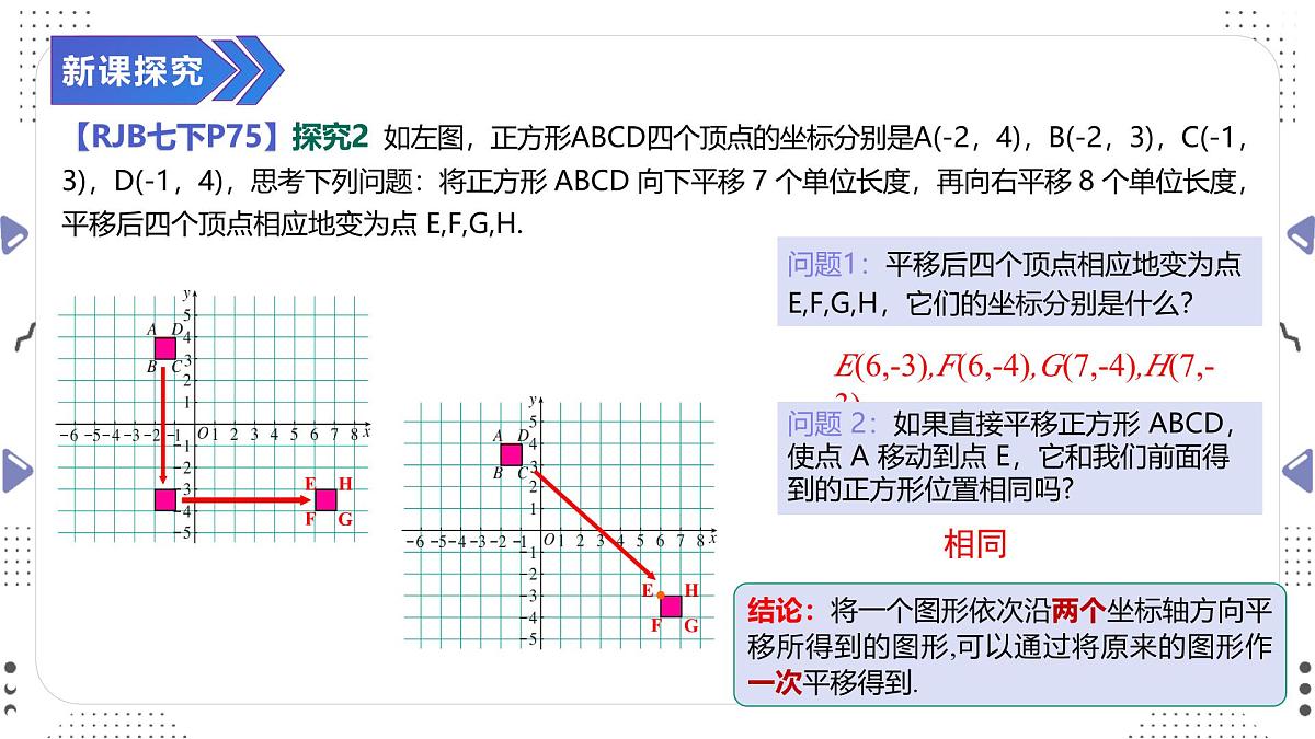 9.2.2 用坐标表示平移(一) 课件2024—2025学年人教版数学七年级下册第6页