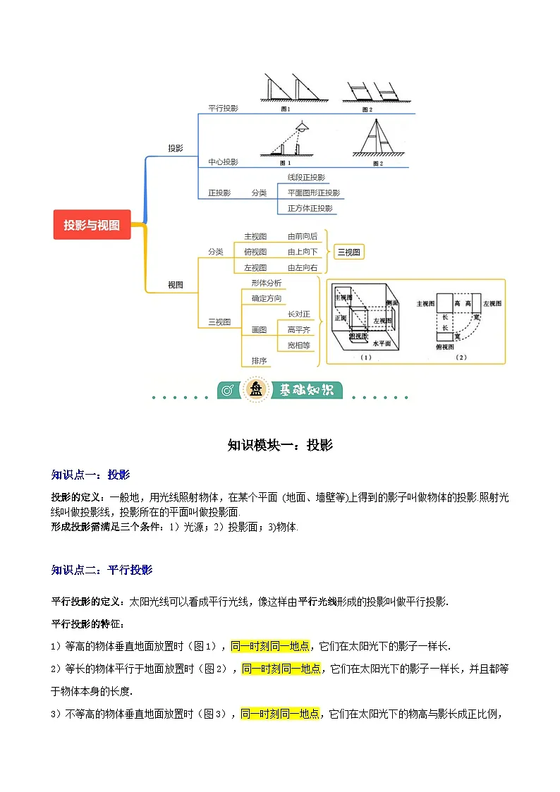 投影与视图 练习(解析版)-中考数学二轮专题第2页