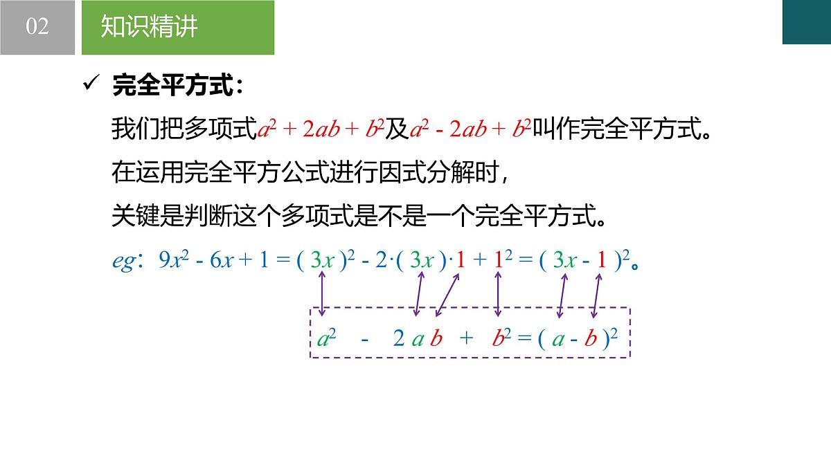 4.3 用乘法公式分解因式第2课时 课件 2025学年七年级数学下册(浙教版2024)第5页