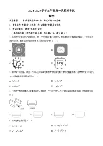 安徽省芜湖市第二十九中学九年级2025届中考一模 数学试卷
