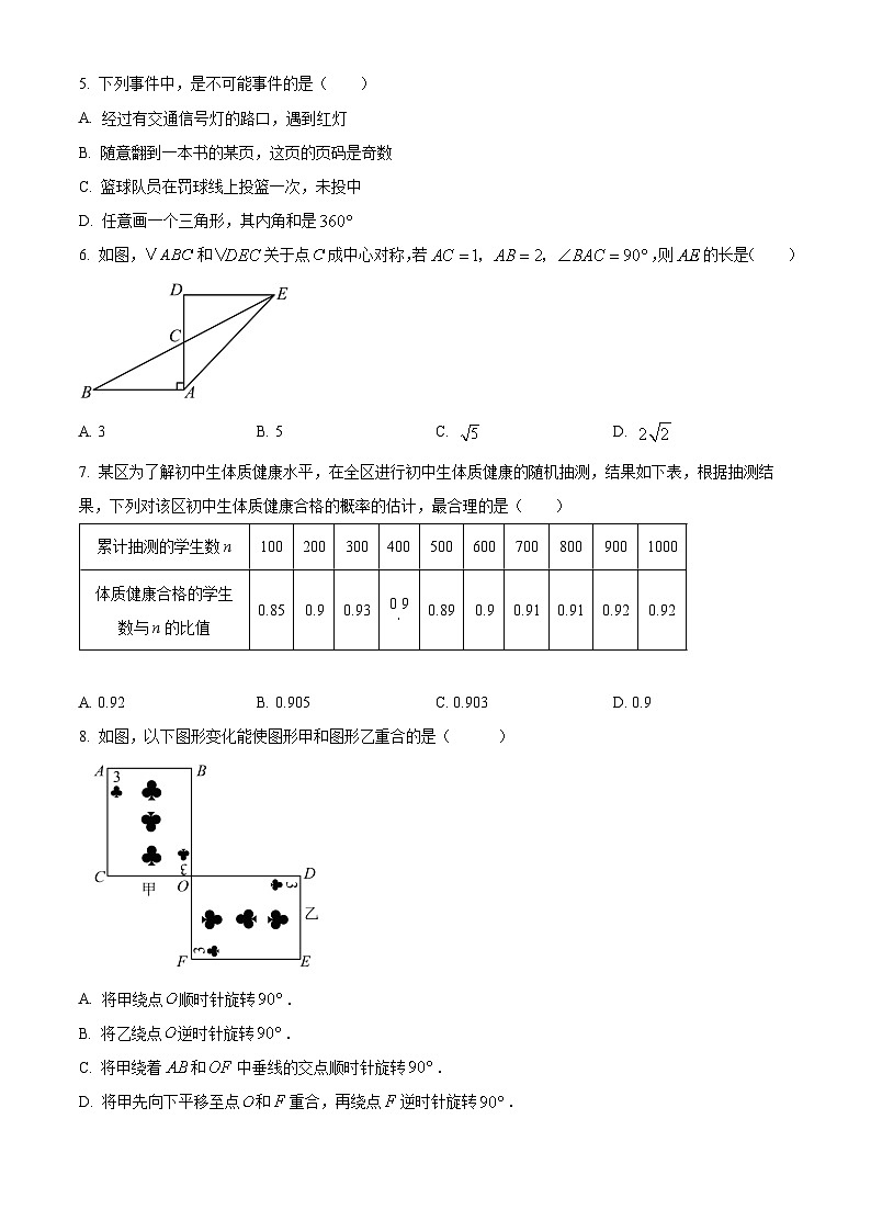 辽宁省抚顺市望花区2025届九年级下学期第二次模拟 数学试题第2页