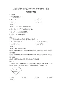 江苏省盐城市经开区2023-2024学年七年级下学期期中数学试卷（解析版）