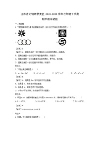 江苏省无锡市新吴区2023-2024学年七年级下学期期中数学试卷（解析版）