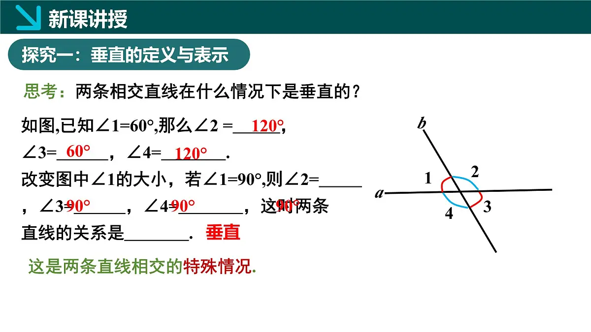 北师版初中数学七年级下册 2.1相交线与平行线第2课时(同步课件)第5页