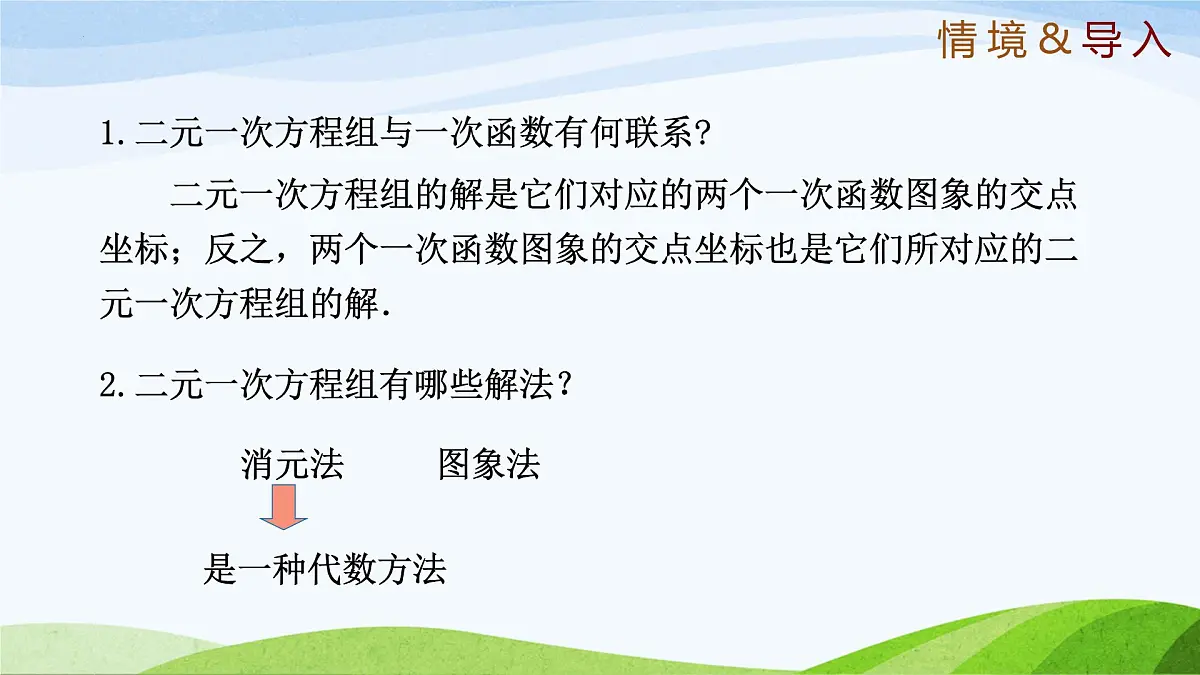 7.4.2 用二元一次方程组确定一次函数表达式 2025学年七年级数学下册(鲁教版五四制)课件第3页