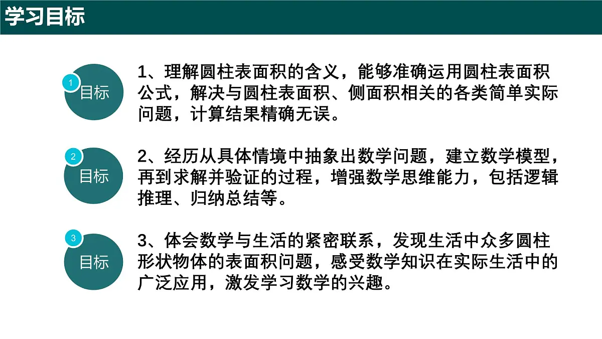 8.1 圆柱及其侧面展开图(第二课时 圆柱的表面积及其应用)课件 2025学年六年级数学下册(沪教版2024)第2页